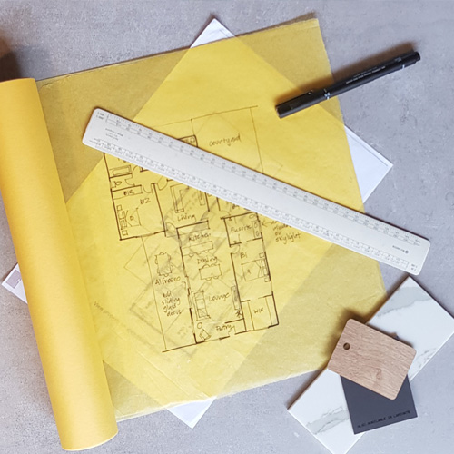 Space planning including layout plans, spatial configuration, ergonomics.